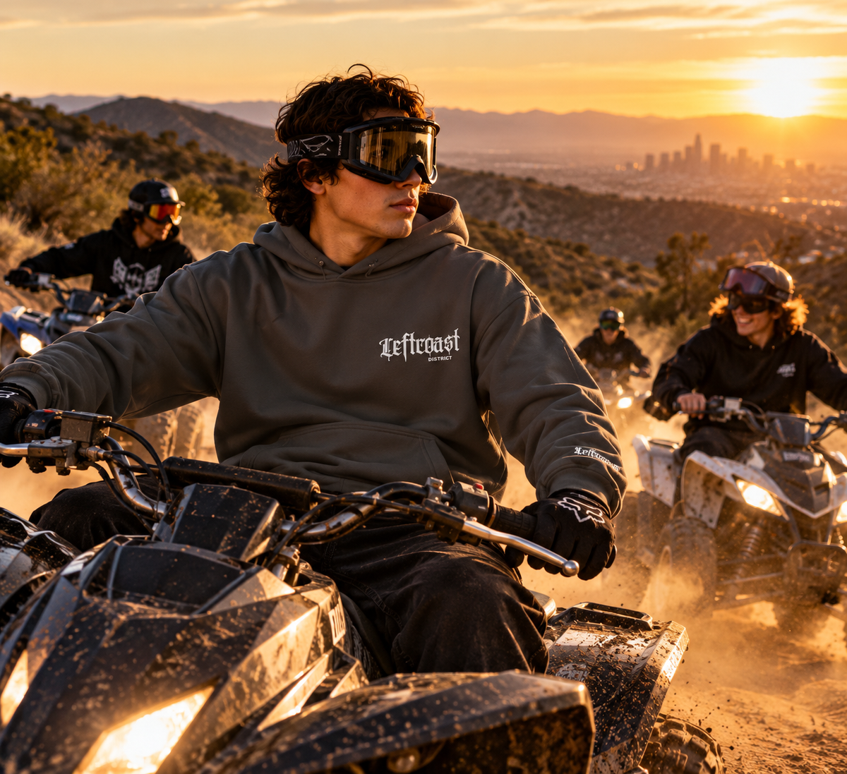 LD 310 Unisex Super Heavyweight Hoodie – Black, Brown & Asphalt