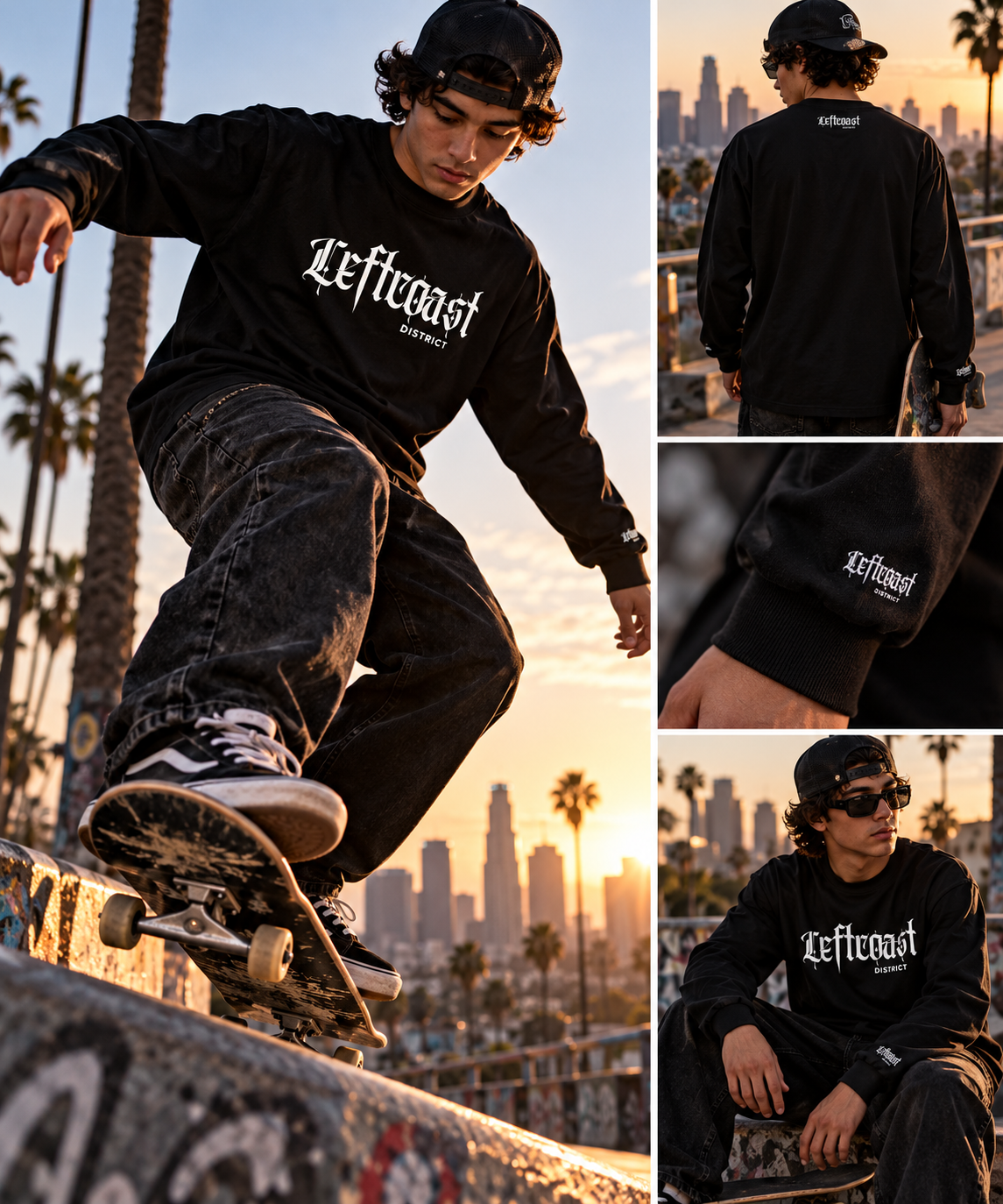 LD 310 Premium heavyweight long sleeve shirt - Black